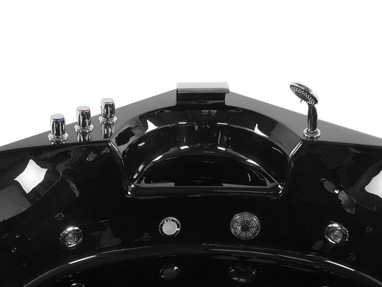 Kulmaporeamme LED-valot musta 205 x 150 cm SENADO