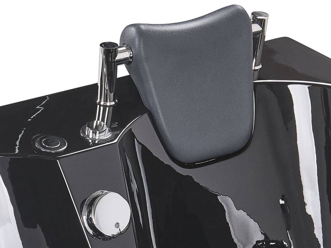 Kulmaporeamme vasenk. LED-valot musta 170 x 119 cm BAYAMO